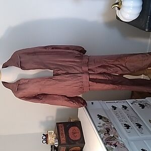 Vintage 1980s South Harbor wind breaker track suit medium brown